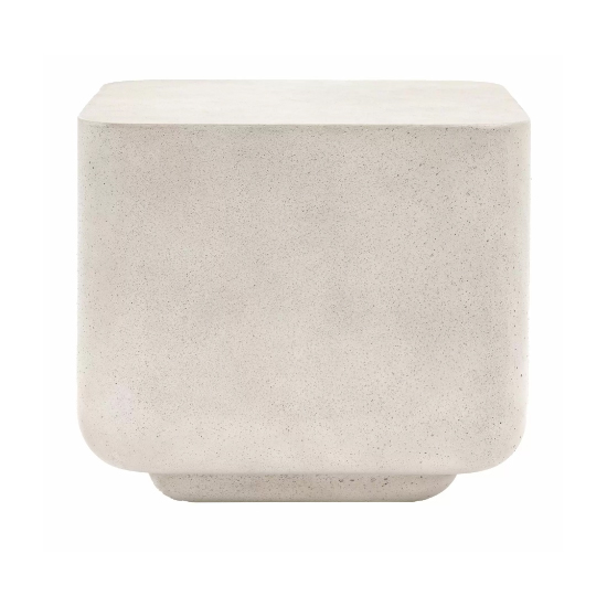 Redding Wooden Side Table In Concrete Effect