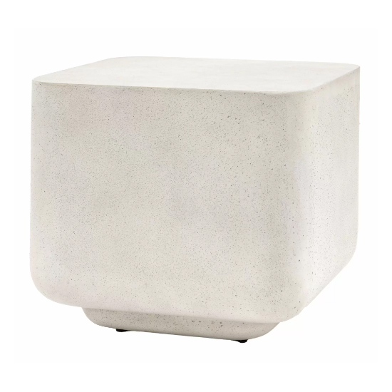 Product photograph of Redding Wooden Side Table In Concrete Effect from Furniture in Fashion