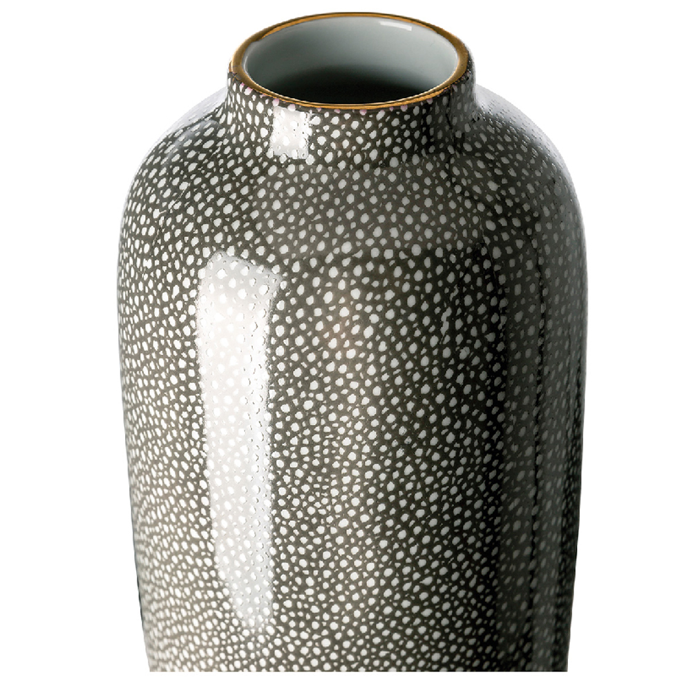 Redford Large Porcelain Vase In Grey And White