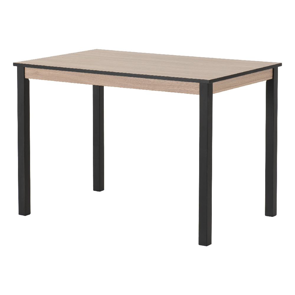 Redland Oak Wooden Dining Table With 4 Black Chairs
