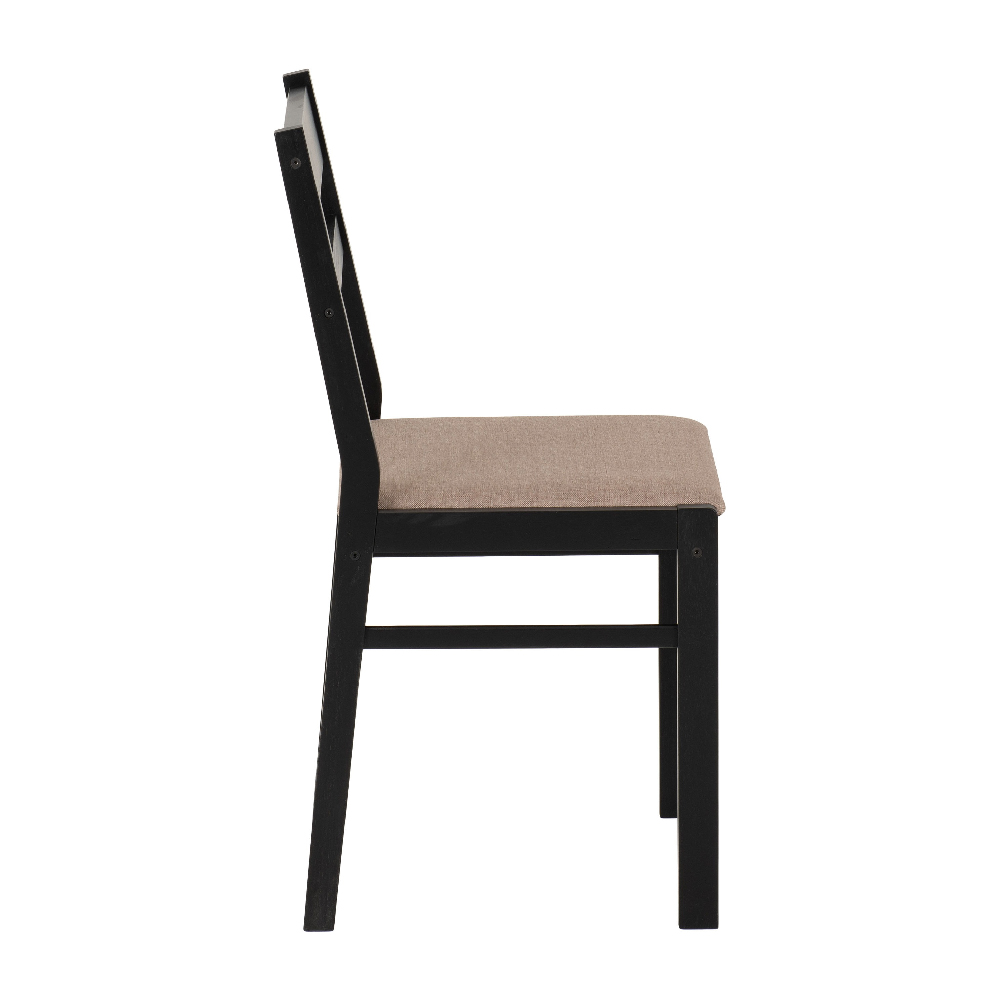 Redland Oak Wooden Dining Table With 4 Black Chairs