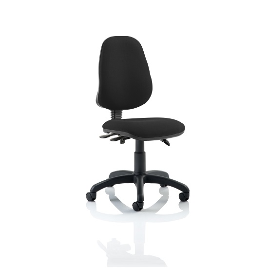 Read more about Redmon fabric office chair in black without arms