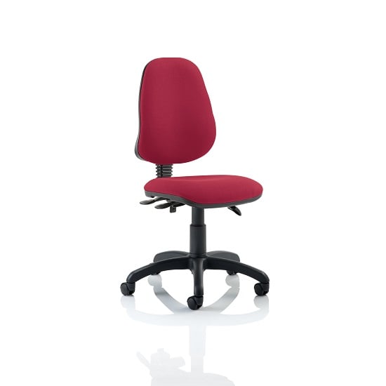 Redmon Fabric Office Chair In Wine Without Arms
