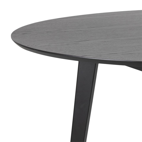 Redondo Large Round Wooden Dining Table In Black_3