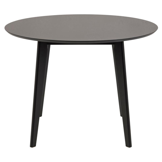 Redondo Round Wooden Dining Table In Black_2