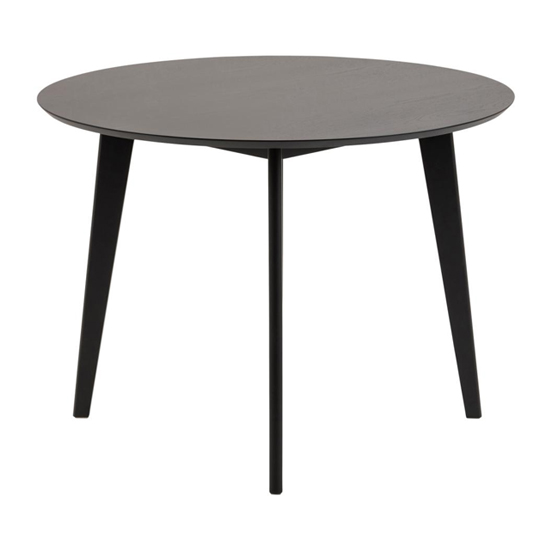 Redondo Round Wooden Dining Table In Black_3