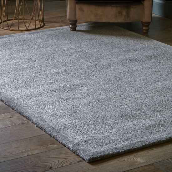 Reecota Polyster Fabric Rug In Slate