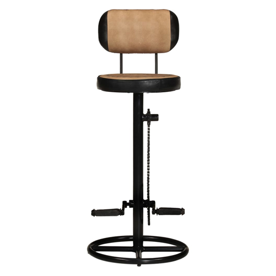 Reese Brown Black Leather Bar Stools With Metal Base In A Pair_2