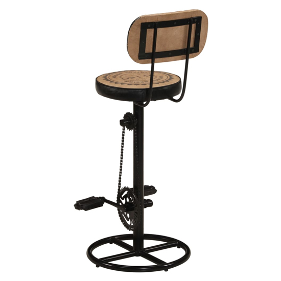 Reese Brown Black Leather Bar Stools With Metal Base In A Pair_4