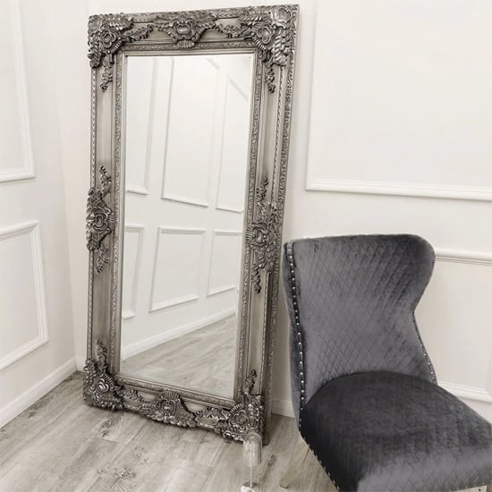 Reeth Medium Ornate Design Bevelled Mirror In Antique