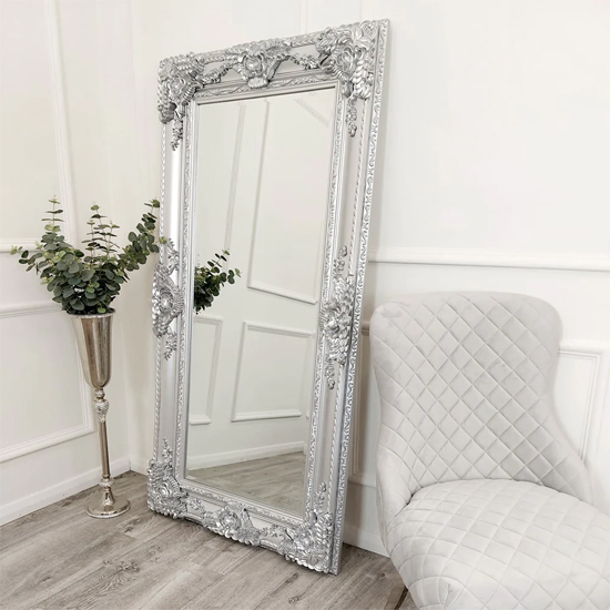 Read more about Reeth medium ornate design bevelled mirror in silver
