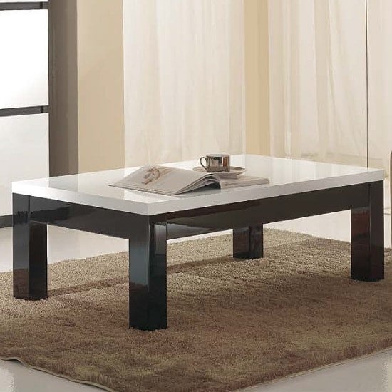 Regal Coffee Table In Black And White With High Gloss Lacquer_1