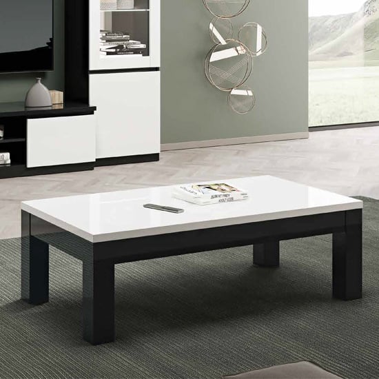 Read more about Regal high gloss coffee table large in white and black