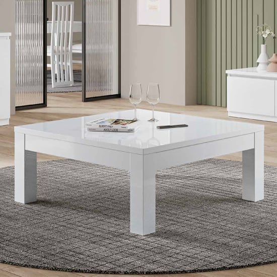 Regal High Gloss Coffee Table Square In White