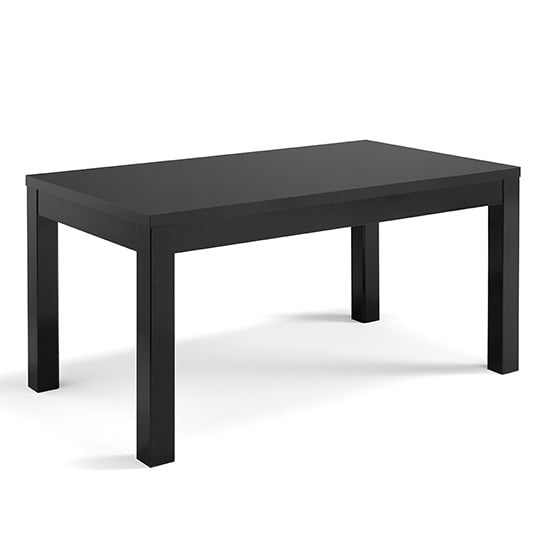 Photo of Regal large wooden dining table in black high gloss