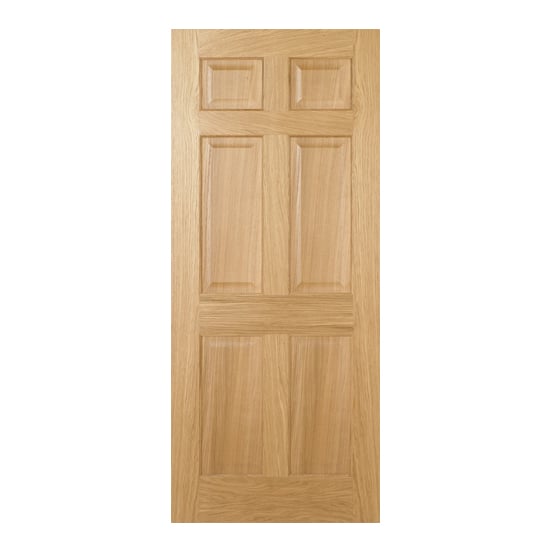Photo of Regency 6 panels 1981mm x 686mm internal door in oak