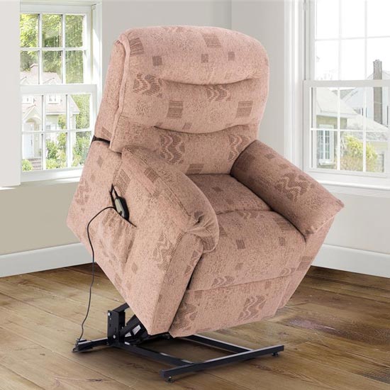 Regency Polyester Fabric Rise And Recliner Chair In Wheat_2