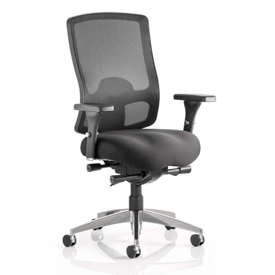 Photo of Regent office chair with black mesh seat and arms