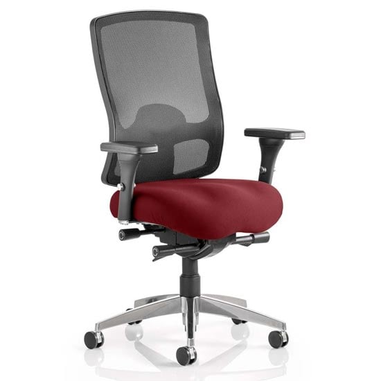 Product photograph of Regent Office Chair With Ginseng Chilli Seat And Arms from Furniture in Fashion