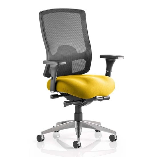 Read more about Regent office chair with senna yellow seat and arms