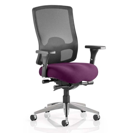 Read more about Regent office chair with tansy purple seat and arms