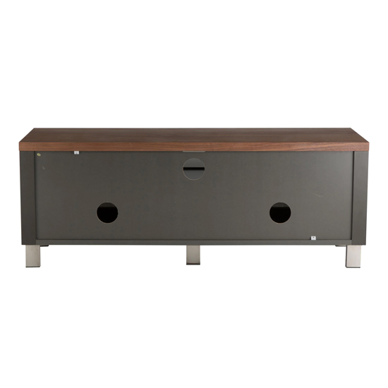 Regents Small Wooden TV Stand With Glass Door In Walnut_4