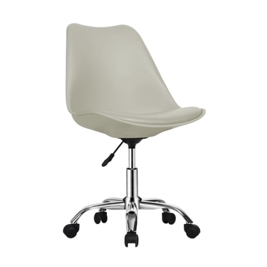 Product photograph of Regis Moulded Swivel Home And Office Chair In Grey from Furniture in Fashion