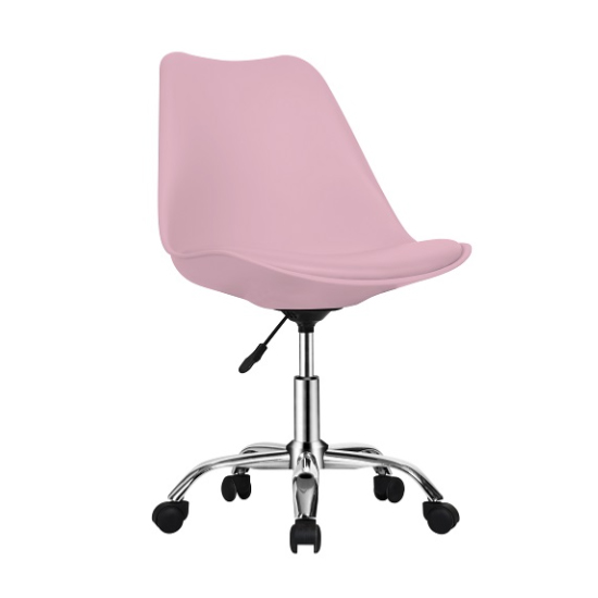 Photo of Regis moulded swivel home and office chair in pink