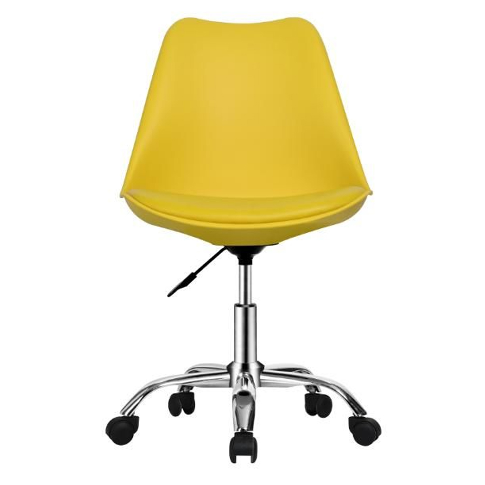 Regis PP Swivel Home And Office Chair In Yellow