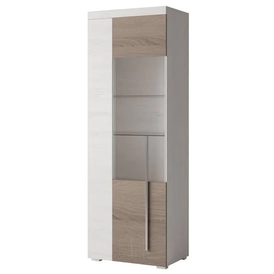 Product photograph of Reims Display Cabinet Tall Left Handed In Andersen Pine from Furniture in Fashion