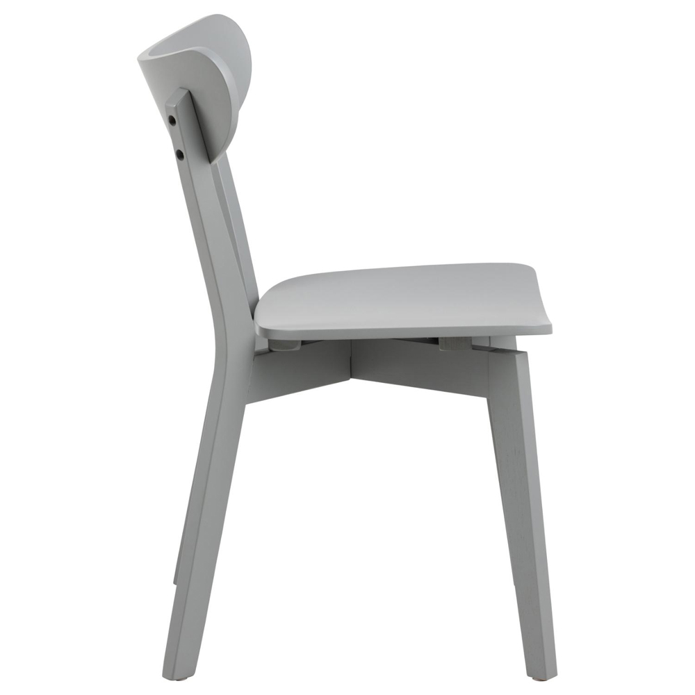 Reims Grey Wooden Dining Chairs In Pair