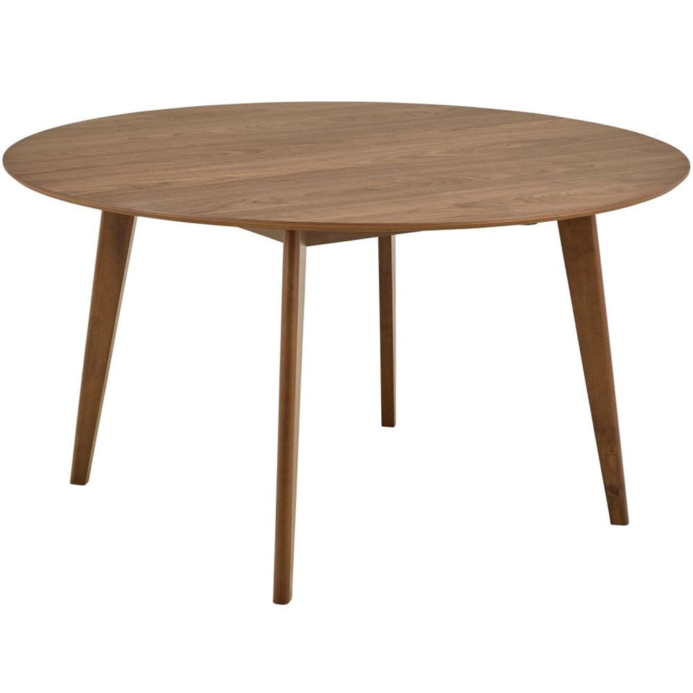 Reims Large Wooden Round Dining Table In Matt Walnut