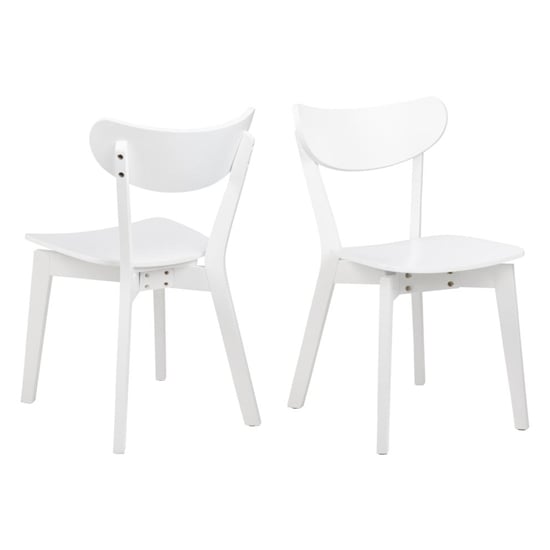 Read more about Reims white rubberwood dining chairs in pair