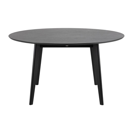 Reims Wooden Dining Table Round Large In Matt Black_2