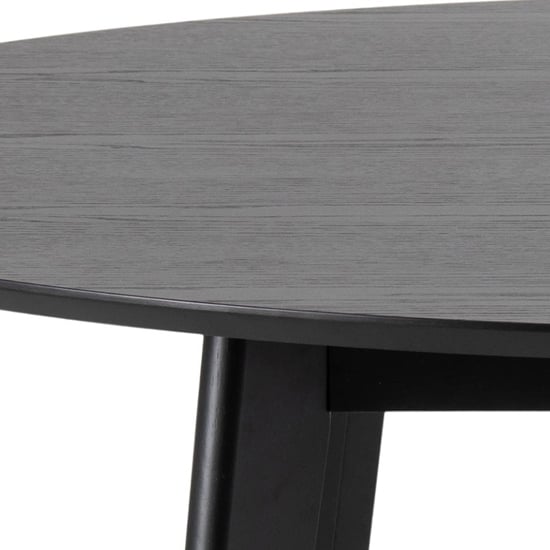Reims Wooden Dining Table Round Large In Matt Black_4