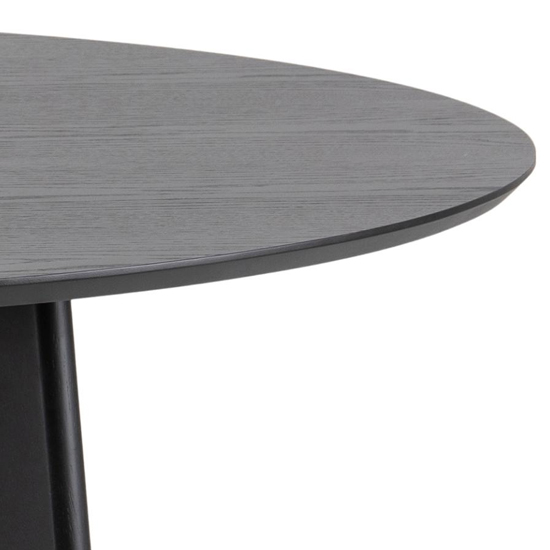 Reims Wooden Dining Table Round Large In Matt Black_5