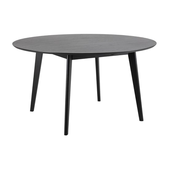 Reims Wooden Dining Table Round Large In Matt Black_1