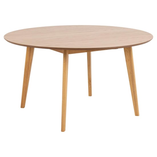 Reims Wooden Dining Table Round Large In Oak