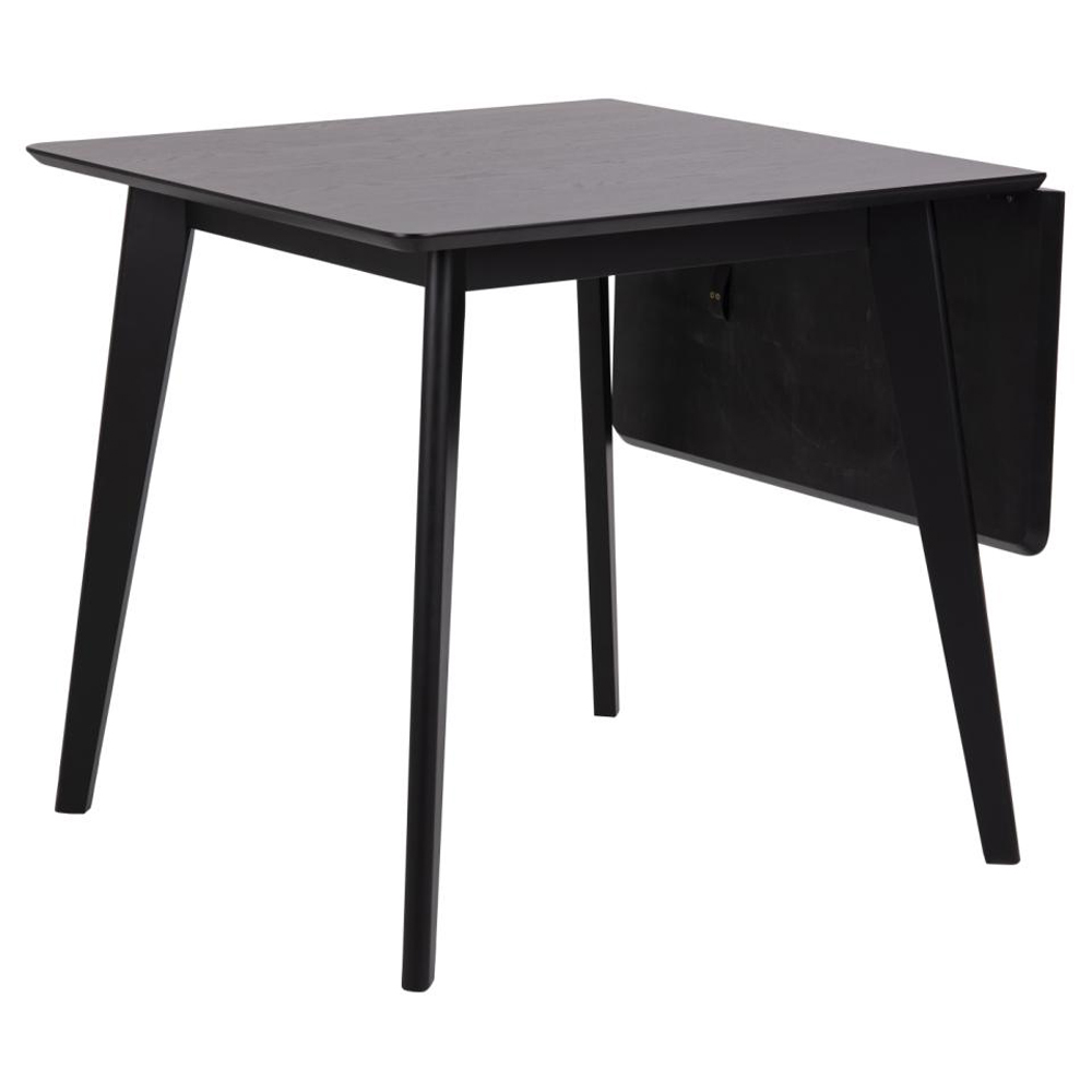 Reims Wooden Extending Dining Table In Matt Black