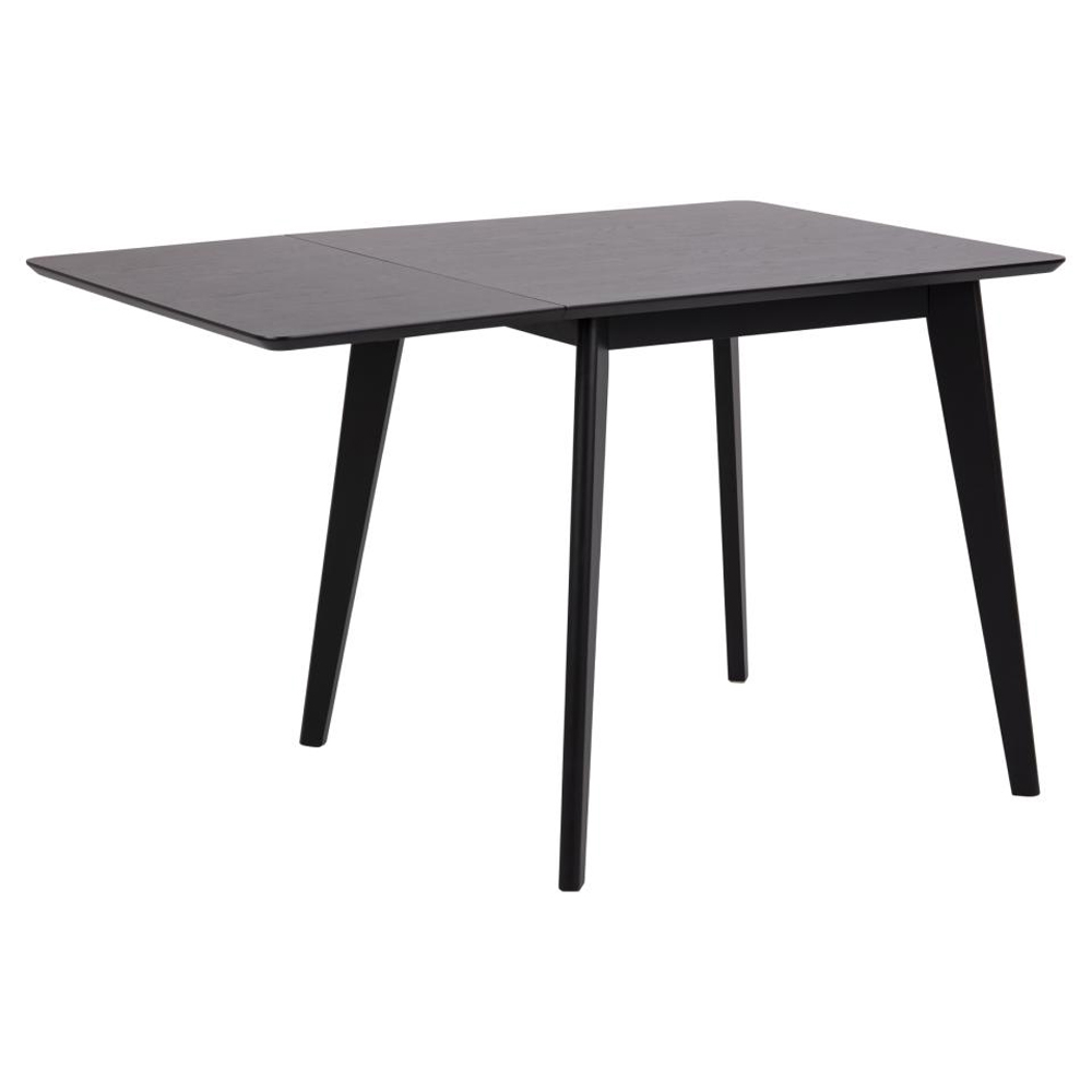 Reims Wooden Extending Dining Table In Matt Black