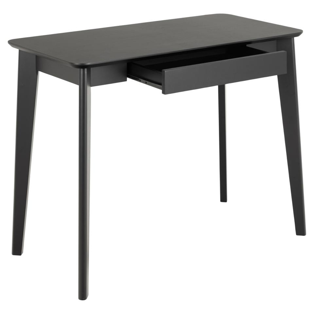 Reims Wooden Laptop Desk With 1 Drawer In Matt Black
