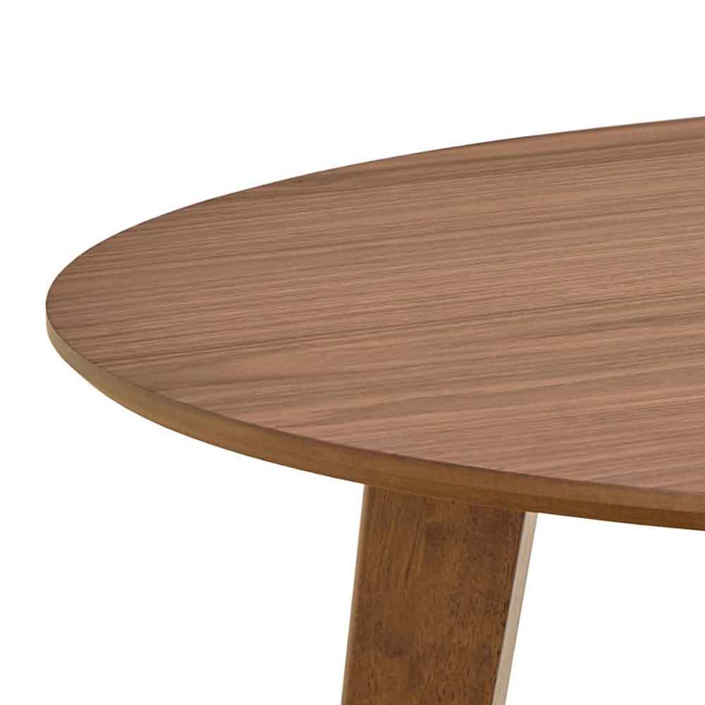 Reims Wooden Round Dining Table - Walnut