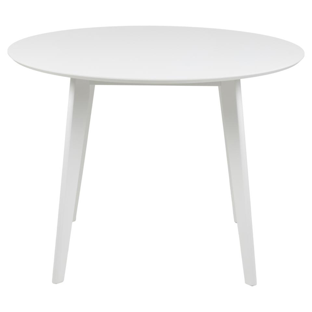 Reims Wooden Round Dining Table In White