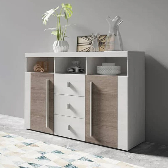 Product photograph of Reims Wooden Sideboard With 2 Doors 3 Drawers In Andersen Pine from Furniture in Fashion