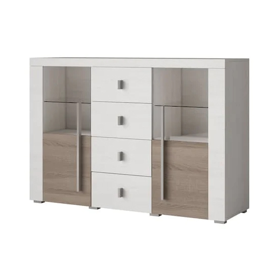 Product photograph of Reims Wooden Sideboard With 2 Doors 4 Drawers In Andersen Pine from Furniture in Fashion