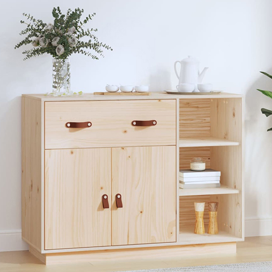 Read more about Reinier pinewood sideboard with 2 doors 1 drawer in natural