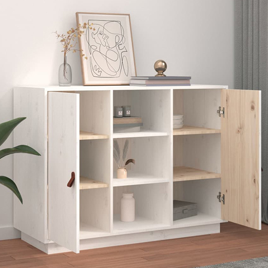 Reinier Pinewood Sideboard With 2 Doors In White