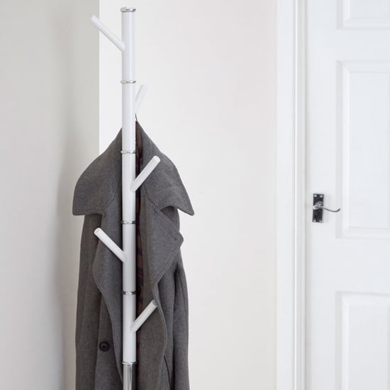 Rekani Acrylic Coat Stand With Silver Metal Base_2