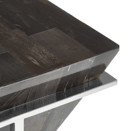 Relics Large Dark Petrified Wooden Side Table In Grey_3