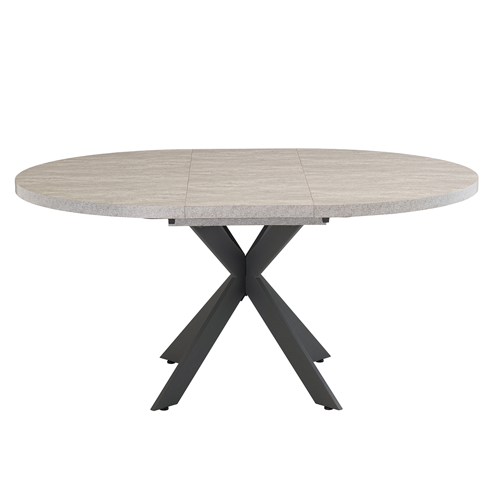 Remika Oval Wooden Extending Dining Table in Grey